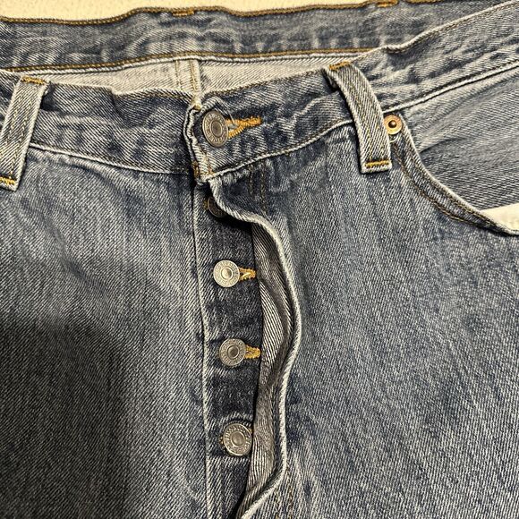 Mens Levis 501 XX Straight Leg Button Fly Jeans 38x32 Y2K Retro , Vintage - Picture 9 of 10